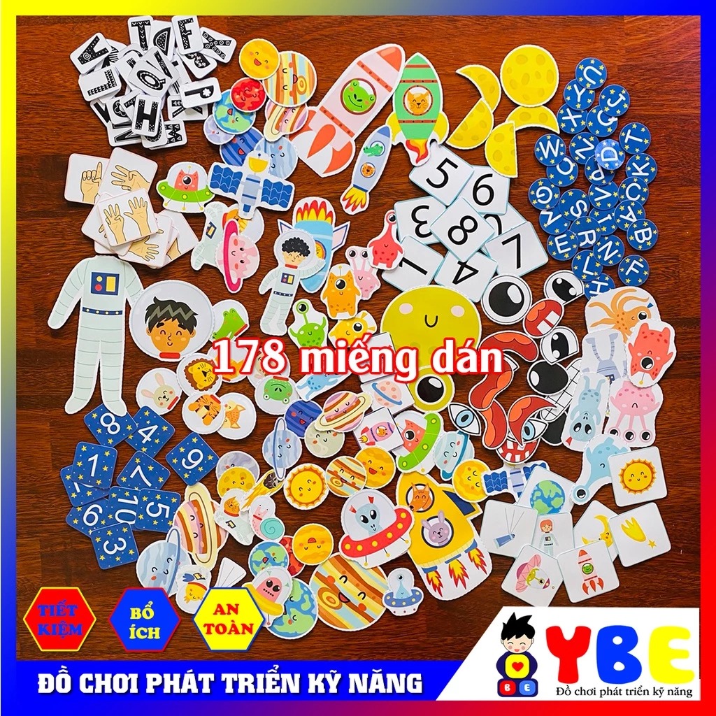 Học liệu bóc dán không gian vũ trụ Space busy book - Hình ảnh 7