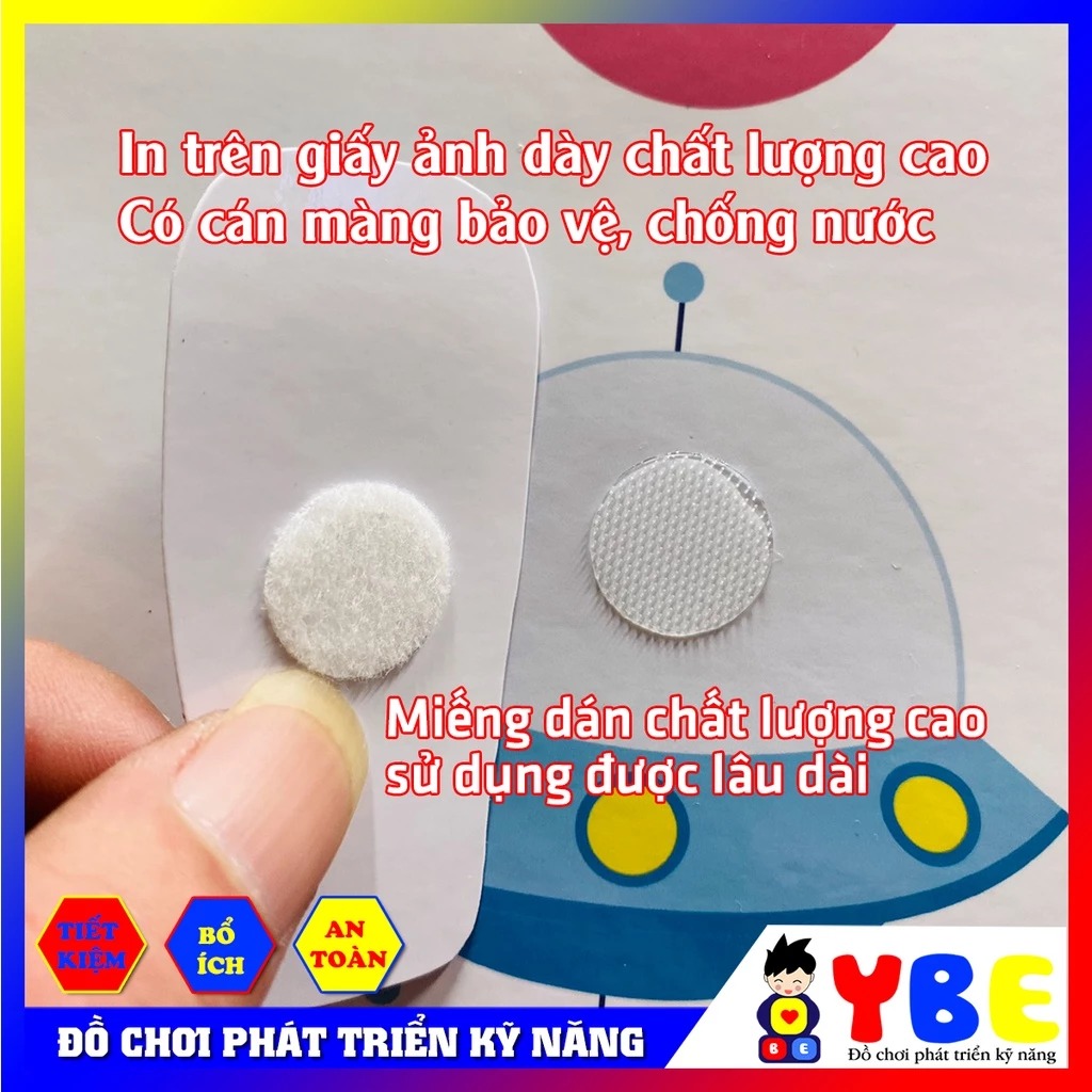 Học liệu bóc dán không gian vũ trụ Space busy book - Hình ảnh 5