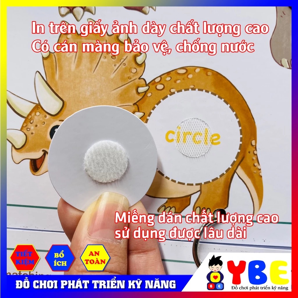 Bộ đồ chơi học liệu bóc dán chủ đề khủng long - Hình ảnh 7