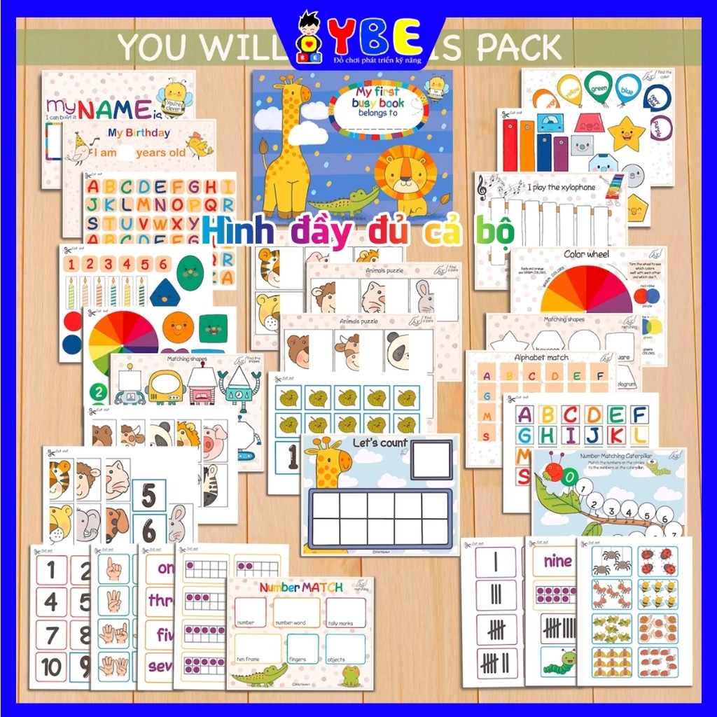 Đồ chơi học liệu bóc dán chủ đề My first busy book - Hình ảnh 2