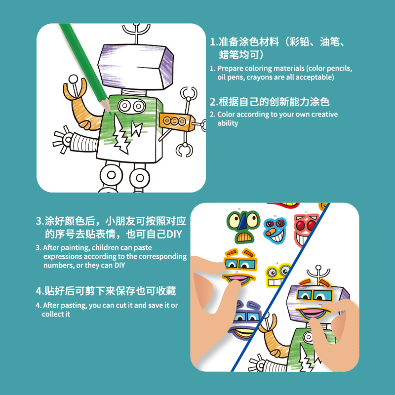 Sách tô màu và hình dán thay đổi khuôn mặt - Hình ảnh 5