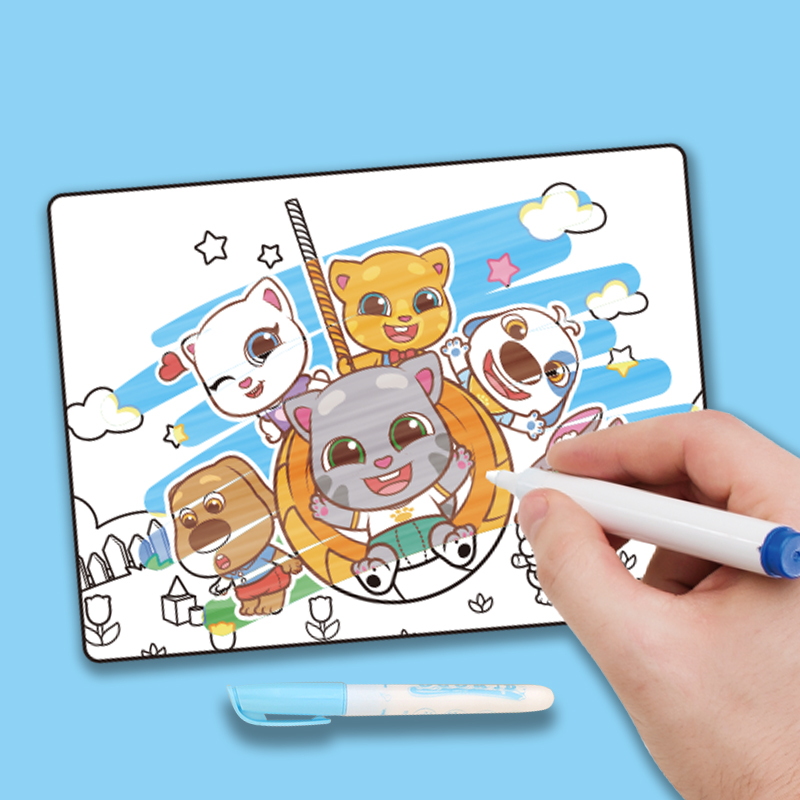 Sách tô màu nước ma thuật với chủ đề mèo Tom - Hình ảnh 3