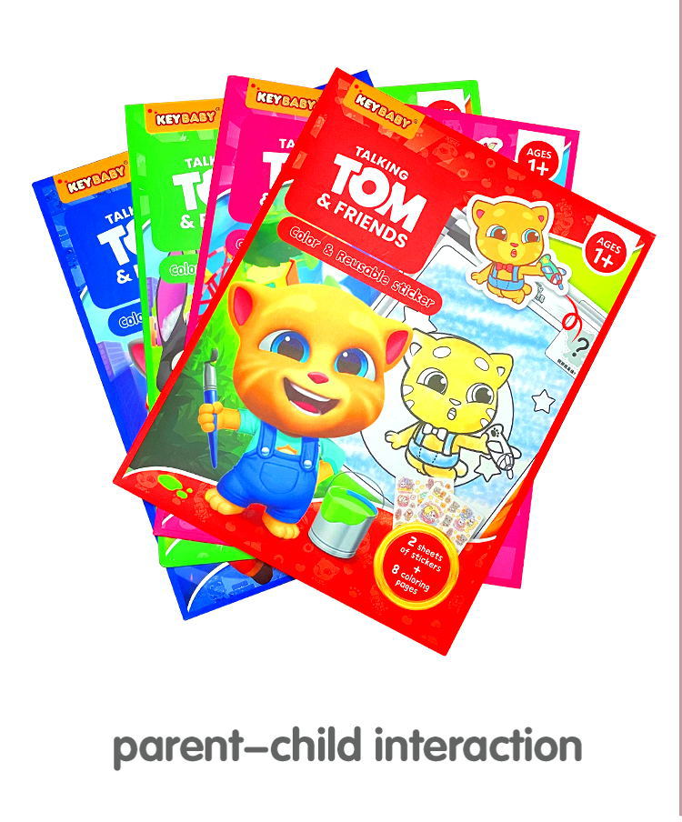 Sách tô màu và nhãn dán Mèo Talking Tom - Hình ảnh 8