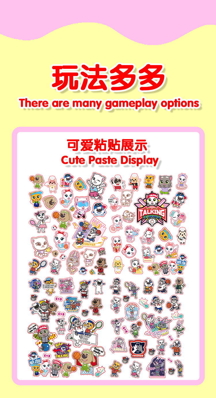 Sách tô màu và nhãn dán Mèo Talking Tom - Hình ảnh 4